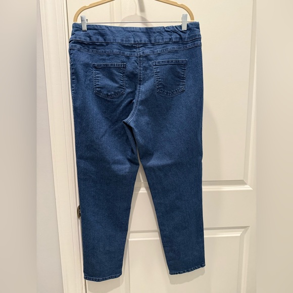 Ruby Rd Denim Blue Jeans Elastic Waist Size 14 - Picture 4 of 6